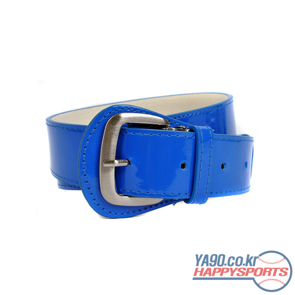 무지 에나멜 야구 벨트 (블루)