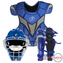 [FORCE3 PRO GEAR] 성인용 캐쳐 박스 세트 (블루) (체스트가드,렉가드,일체형 헬멧)
