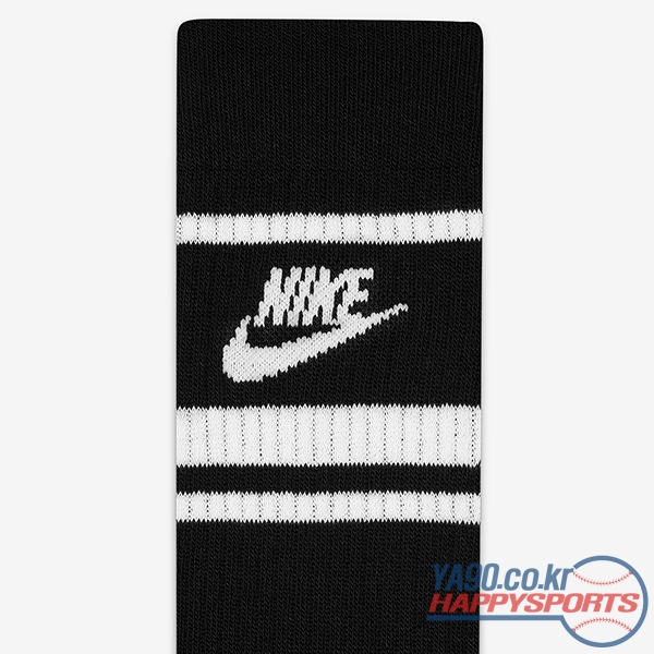 [나이키] 스포츠웨어 에브리데이 에센셜 크루 양말 3P DX5089-010 (블랙/화이트)