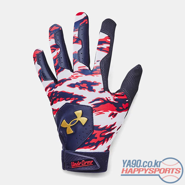[언더아머] UA 클린업 배팅장갑 1378762 (네이비/골드 410)
