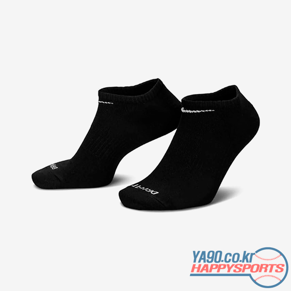 [나이키] 에브리데이 플러스 라이트웨이트 노-쇼 양말 6P SX6900-010 (블랙)