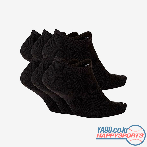 [나이키] 에브리데이 플러스 라이트웨이트 노-쇼 양말 6P SX6900-010 (블랙)