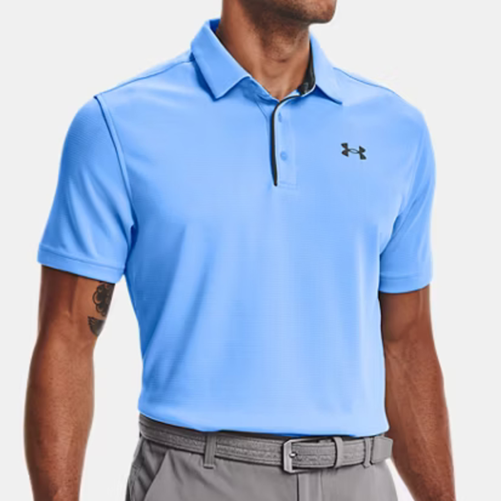 언더아머 UA 테크 폴로 셔츠 1290140 캐롤라이나 블루 475