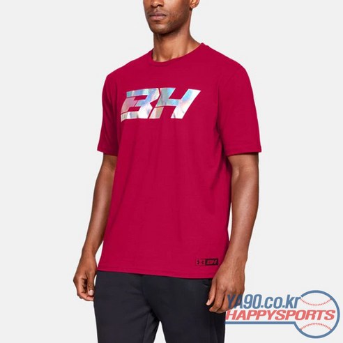 [언더아머] UA BH34 아이콘 그래픽 반팔 티셔츠 273 (레드 600)