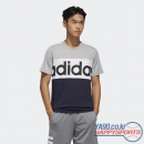 [아디다스] 이센셜 컬러블럭 아디다스 워드마크 티셔츠 0292 (그레이/밝은검정)