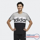 [아디다스] 이센셜 컬러블럭 티셔츠 FP8656 (그레이/짙은검정)