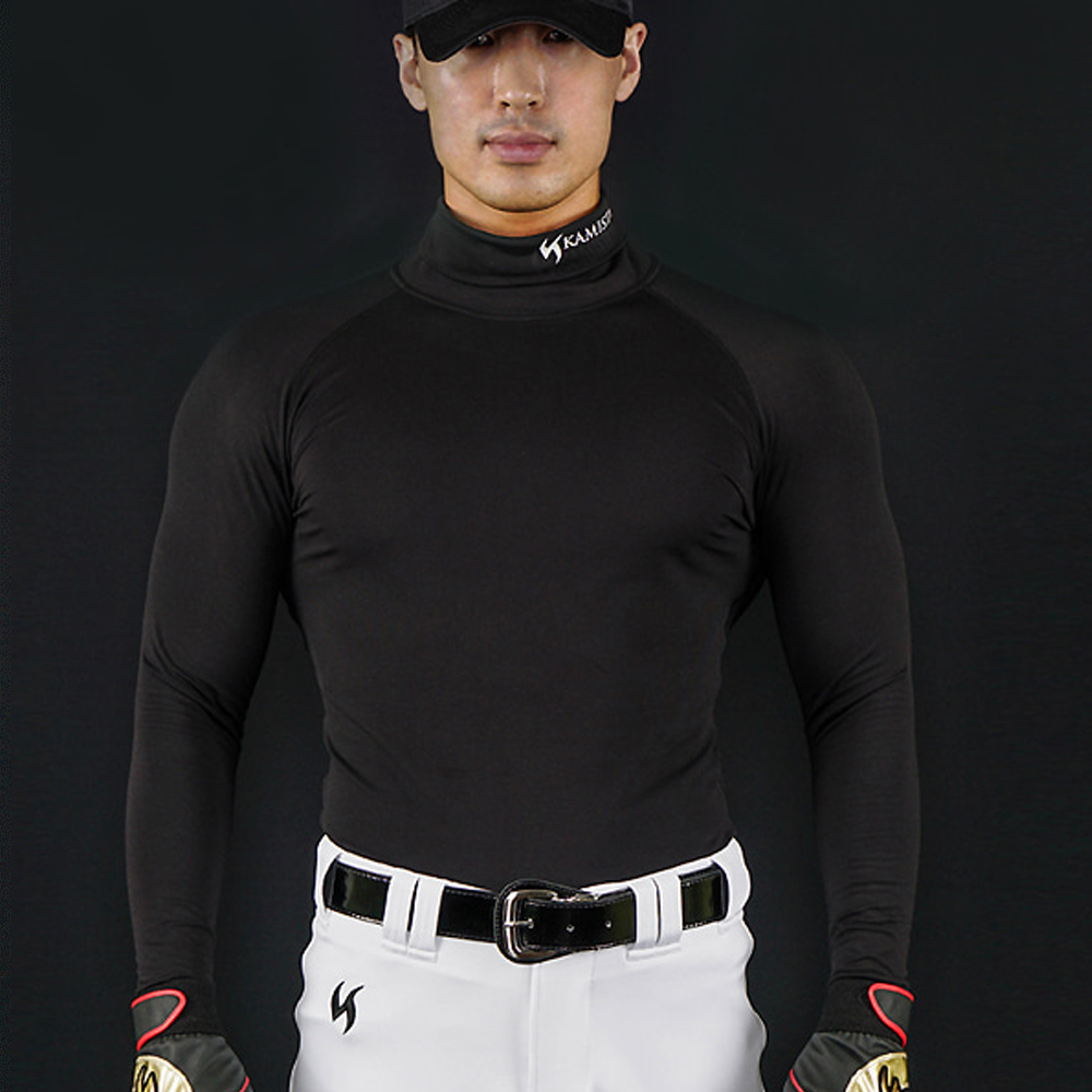 [카미스타] KAMISTA KEEPWARM 기모 언더티 하이넥 KRUBIN05 블랙