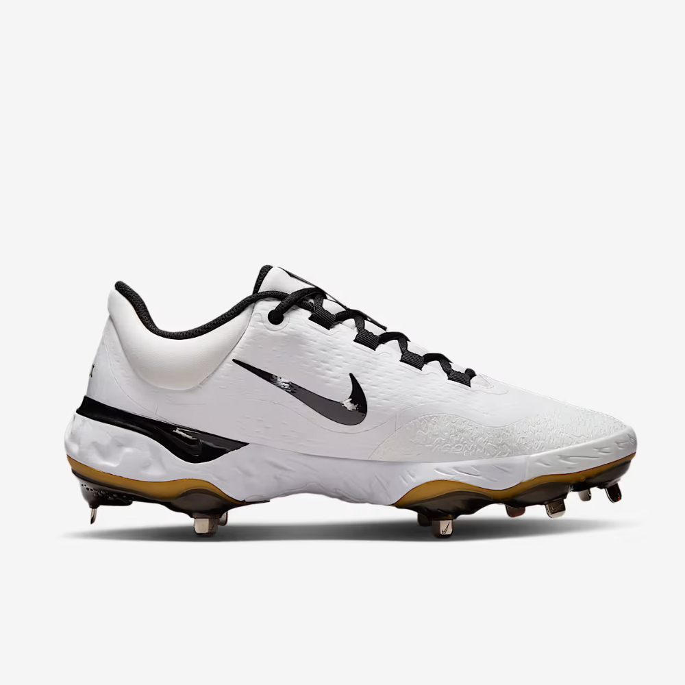 나이키 알파 허라치 엘리트 4 로우 징스파이크 야구화 FD2745-119 화이트 블랙 골드