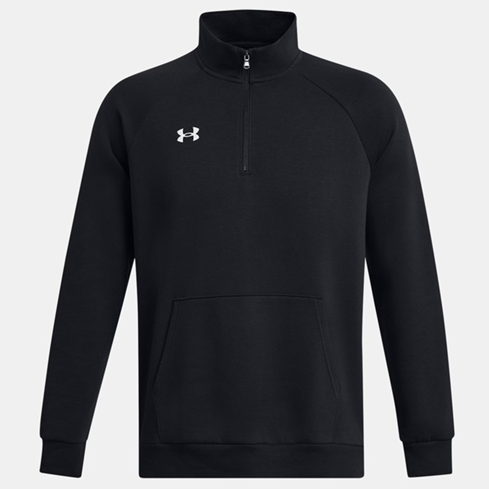 언더아머 UA 라이벌 플리스 반집업 맨투맨 1386016 001 블랙