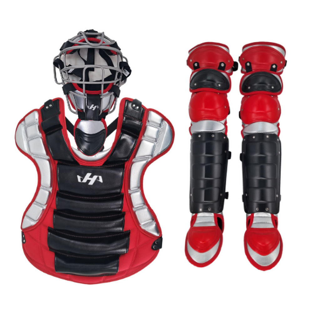 하타케야마 포수 장비 캐쳐기어 세트 블랙/실버/레드 HK-CG BSR