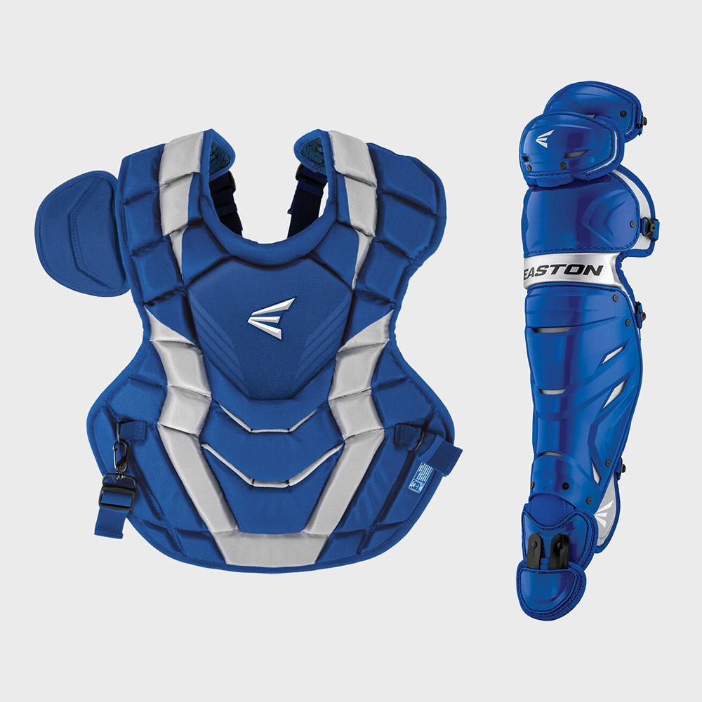 EASTON 이스턴 엘리트 포수 장비 블루 가슴 16인치 + 다리 16.5인치 세트