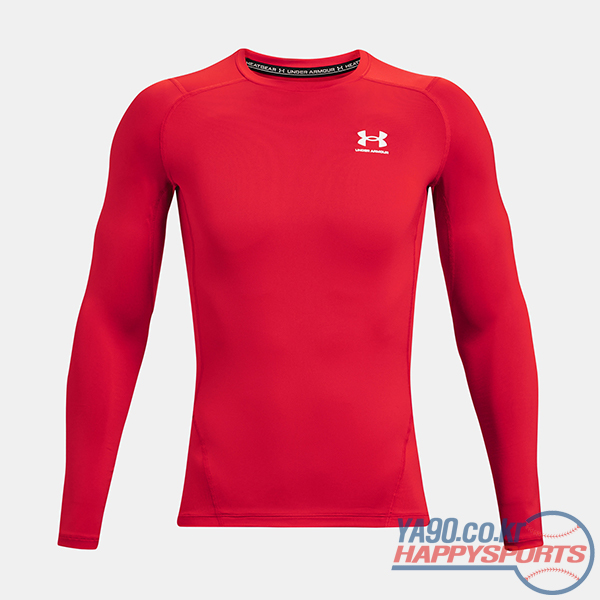 언더아머 히트기어 아머 베이스레이어 긴팔 압박 언더티셔츠 1361524 레드 600