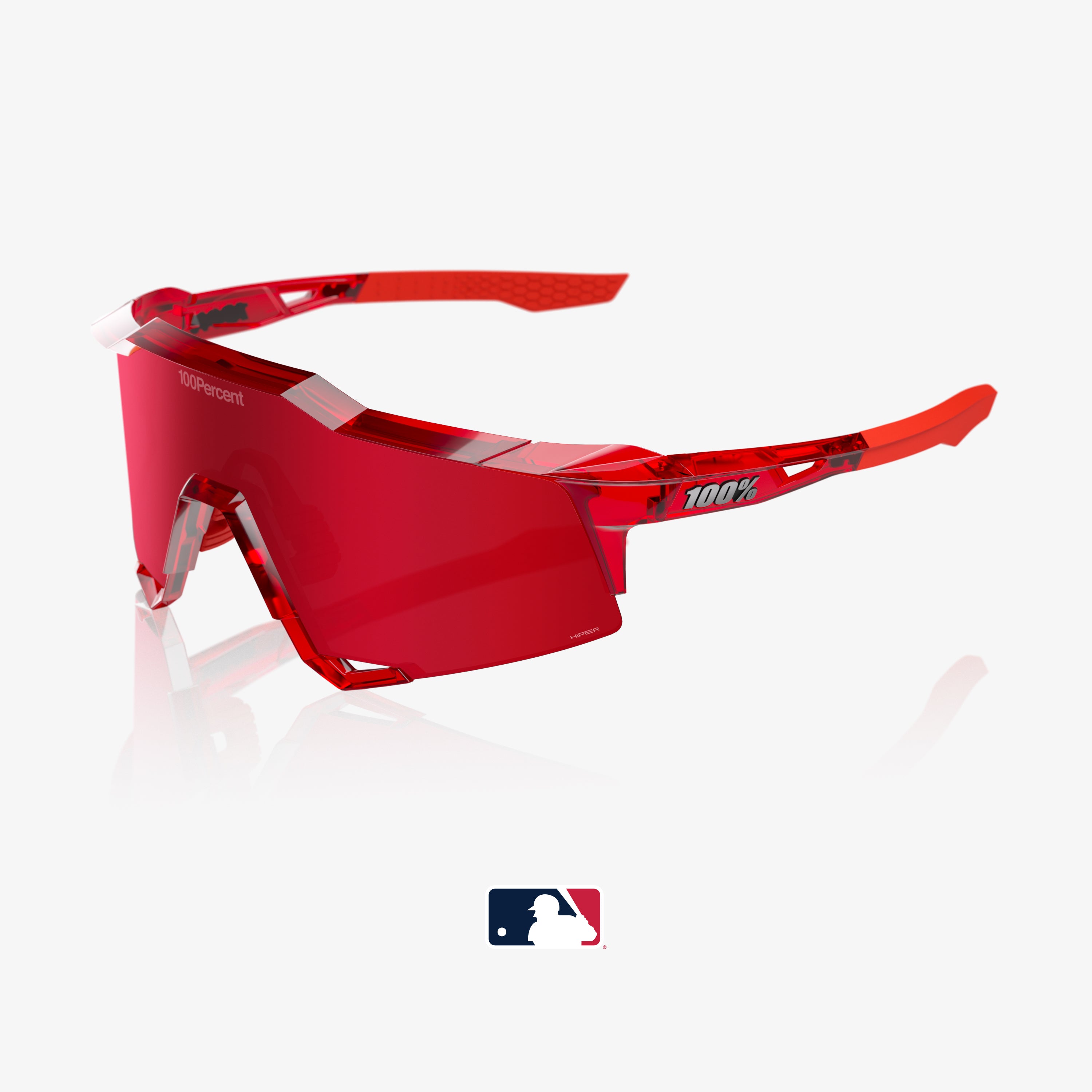 [100%] 스피드크래프트 MLB 어센틱 유광 투명 레드 - 하이퍼 파이어 레드 미러 렌즈 60007-10066